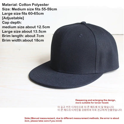 Powiększona, pogłębiona czapka typu snapback w rozmiarze XxxxL 65 cm, całkowicie zamknięta, dla mężczyzn i kobiet, z płaskim daszkiem, czapka hip-hopowa, dopasowana, letnia czapka baseballowa typu snapback