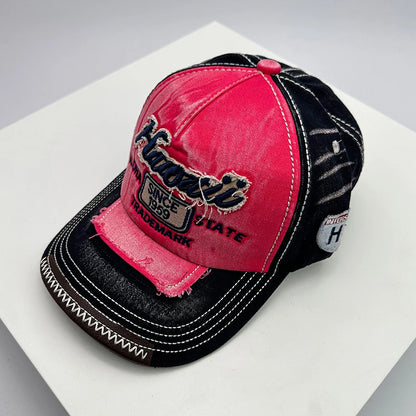Korean Vintage Washing Men Women Baseball Hats Cotton Snapback Caps Embroidery New Versatile Fashion Letter Leisure Distress
