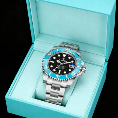 MACARLON Design New 41mm Mechanical Watch Men Sapphire Glass Luminous Stainless Steel Waterproof China NH35 Automatic Watch TOP
