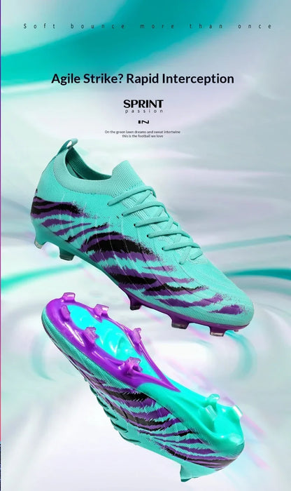 Chaussures de football pour homme, chaussures de sport, chaussures de match unisexes, crampons ultralégers, confortables, antidérapantes, pour l'extérieur, pour adultes, pour gazon, de haute qualité