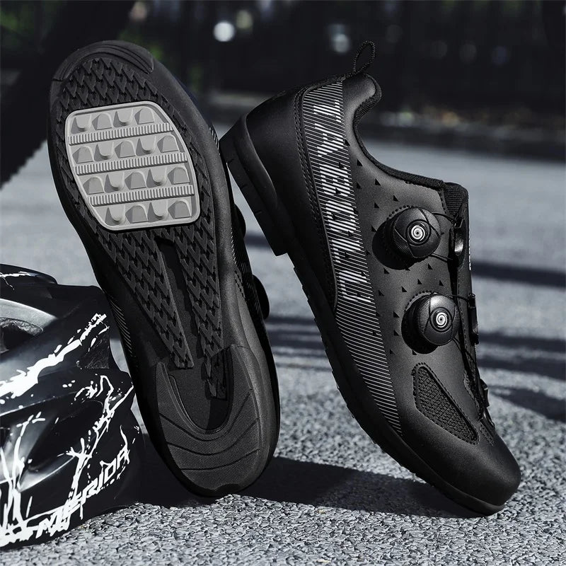 Lock-Free Cycling Shoes Flat Pedal Shoes Men Bike Cleat Sneaker MTB Bicycle Biking Women Breathable Indoor Boots