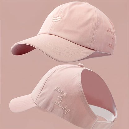 Summer Baseball Cap Breathable Women High Ponytail Outdoor Sport Cap Sunshade Anti-UV Adjustable Travel Beach Empty Top Hat