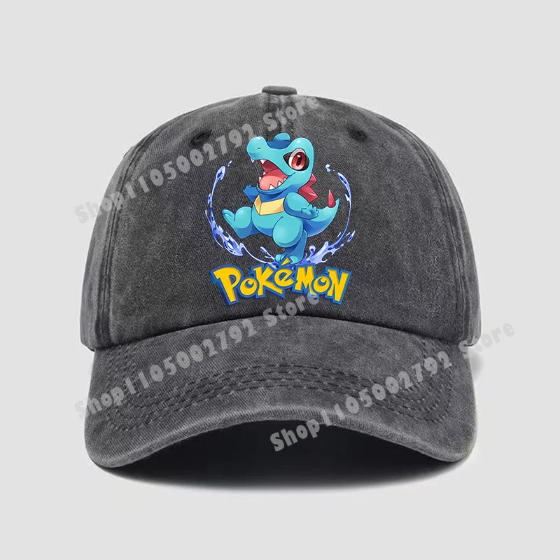 Pokémonové baseballové čepice Pikachu Kawaii Anime postavičky Sluneční klobouky Letní outdoorové sluneční klobouky pro rodiče a děti Módní kšiltovka s kachním jazykem Dárek
