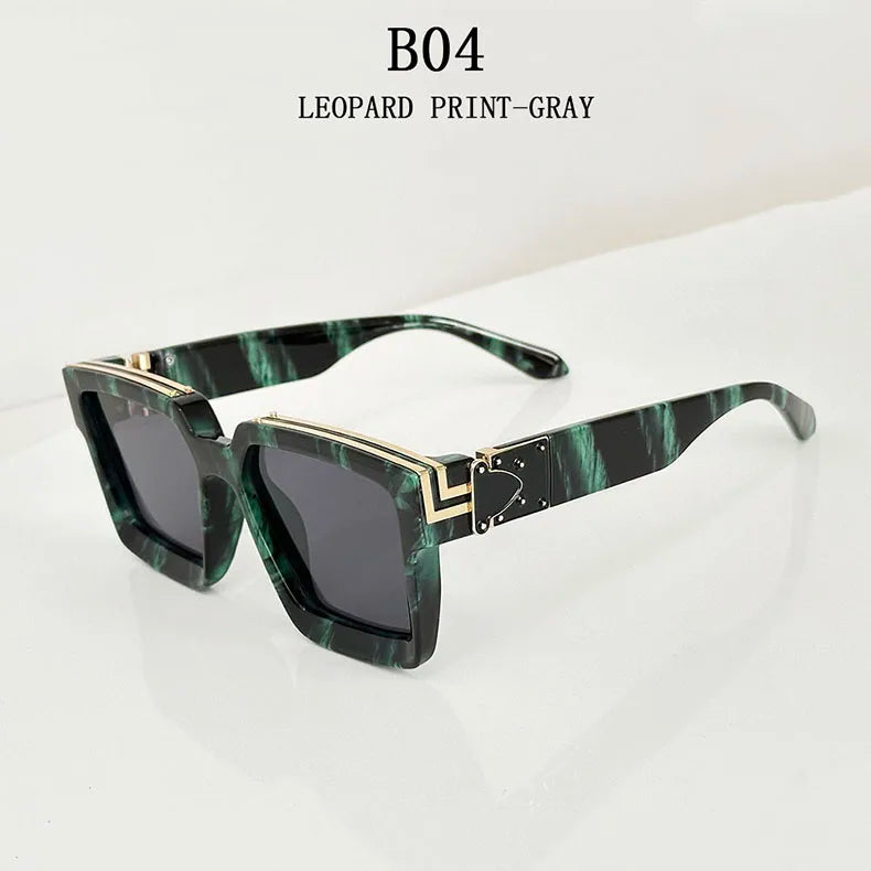 Millionaire Square Sunglasses For Men Retro Sunscreen Sunglasses Women Trendy And Fashionable Vintage Fashion Glasses Zonnebril