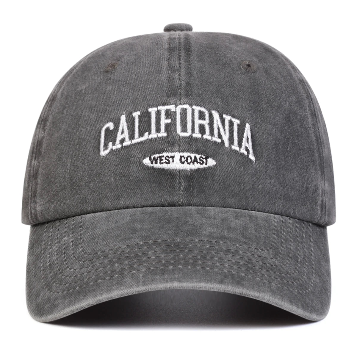 Cappellini da baseball unisex CALIFORNIA con ricamo di lettere, lavabili, per primavera e autunno, da esterno, casual, regolabili, con protezione solare
