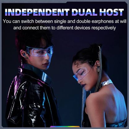 ONIKUMA T27 Wireless Earbuds Dual-mode Headset Independent Connection  with Touch Control 2.4Ghz Low Latency Stereo Bluetooth