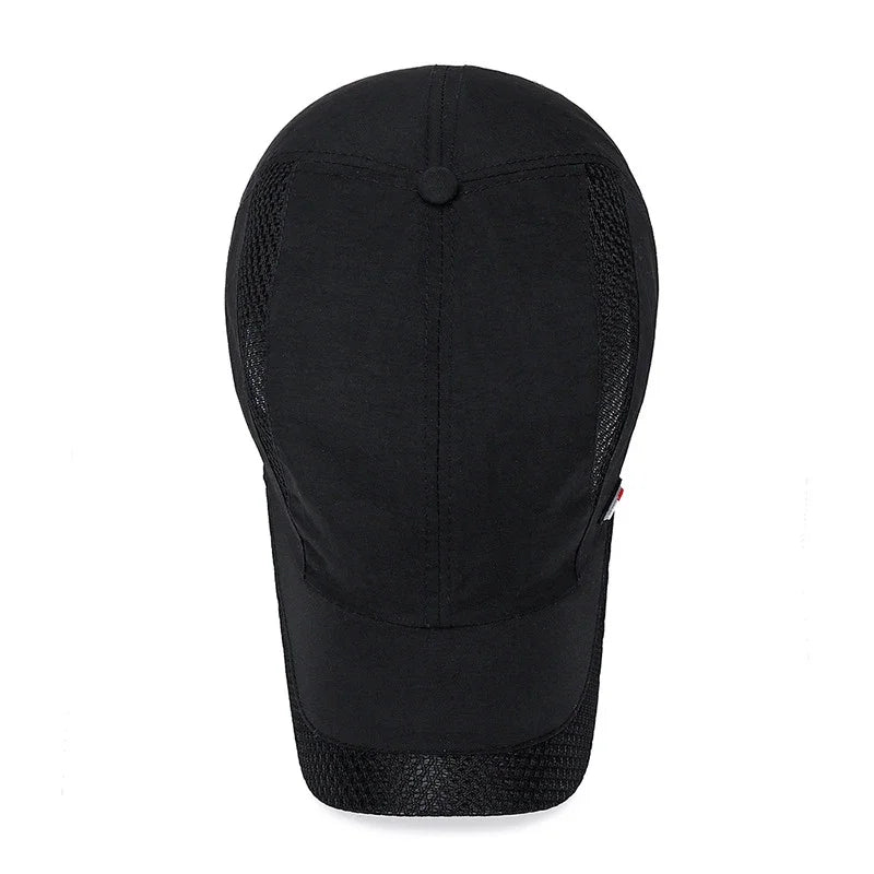 Summer Breathable Mesh Quick-Drying Hat Outdoor Sports Sun Hat Red Leather Label Sun Protection Sun Hat