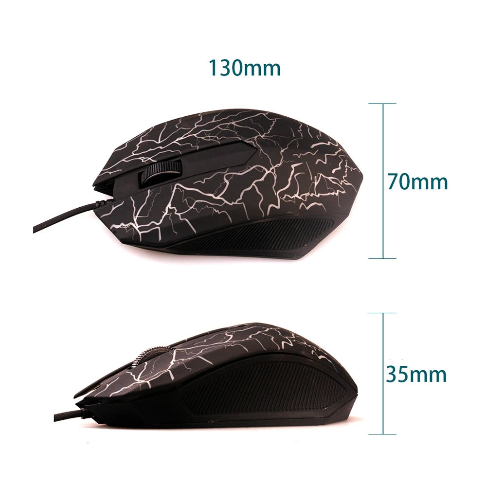 USB Wired Gaming Mouse RGB LED 2400 DPI Professional Gaming Mouse, Ergonomic USB Wired Gaming Mouse for PC, Laptop, Dota 2 & LOL