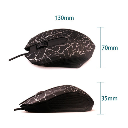 USB Wired Gaming Mouse RGB LED 2400 DPI Professional Gaming Mouse, Ergonomic USB Wired Gaming Mouse for PC, Laptop, Dota 2 & LOL
