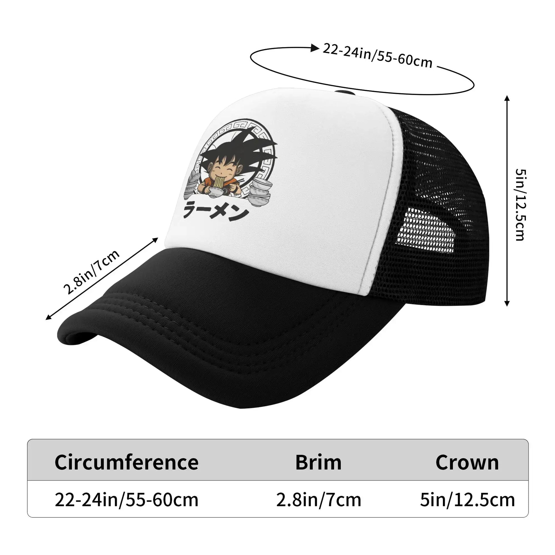 Produit gaming premium Fraquane Goku Kid Ramen Dragon Ball Trucker Hat Men Women Vintage Anime Manga Hats Sports Cap Adjustable Polyester Baseball Caps Summer
