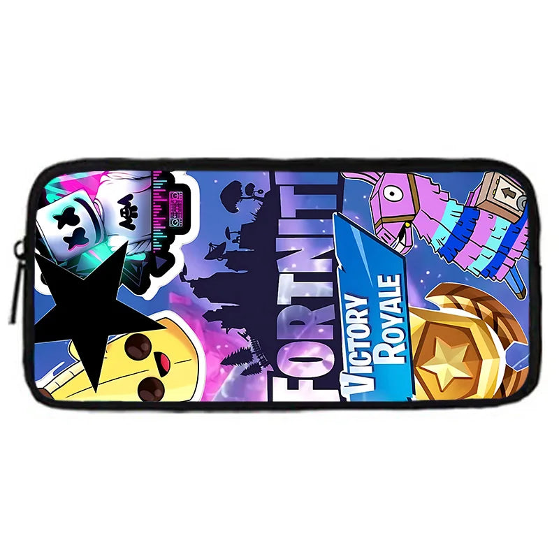 Mochila Escolar Infantil com Lancheira e Estojo, Design de Jogo Popular F-FortniteS, Mochila Escolar para Rapazes e Raparigas, Presente Ideal