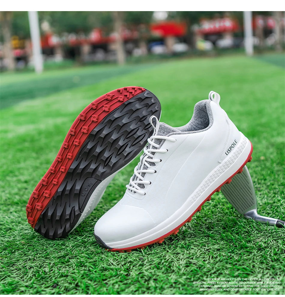 Hot Sale Lersure Golf Shoes Men Waterproof Golf Spikes Sneakers Professional Non-Slip Golf Footwear Trainers Luxury Sports Shoes