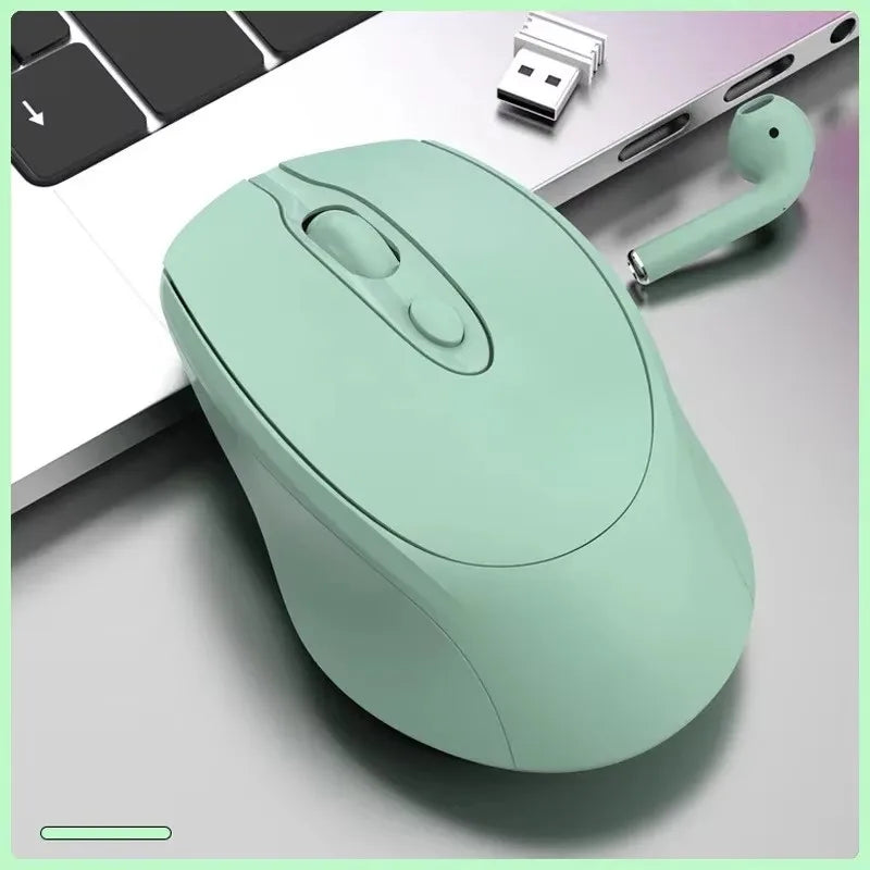 MissionFit Bluetooth Wireless Mouse Rechargeable 2.4G Silent Wireless Mouse for PC, Laptop, MacBook & Tablet with Adjustable DPI