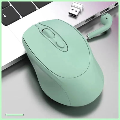 MissionFit Bluetooth Wireless Mouse Rechargeable 2.4G Silent Wireless Mouse for PC, Laptop, MacBook & Tablet with Adjustable DPI