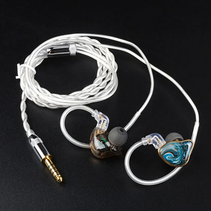 NICEHCK NX7MK4 HiFi Earphones 7 Driver Hybrid Audiophile IEM with Stabilized Wood Faceplate, Replaceable Tuning Filters, Wired Earbuds