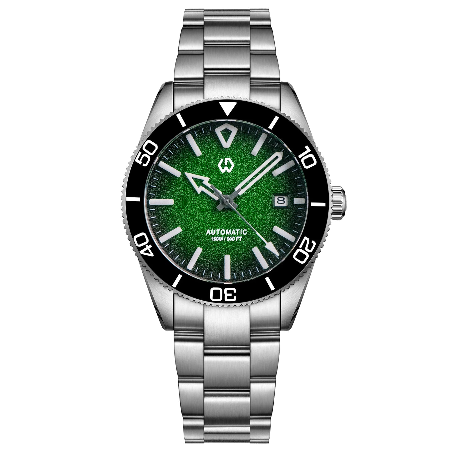 WSD9017 Men's Automatic Watch Mechanical 3D Dimensional Luminous Watch Needle Ceramic Bezel 150 Meters Waterproof Diving