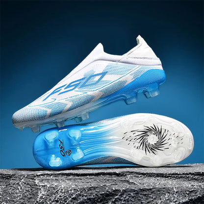 Nouvelles Chaussures de Football pour Hommes – Crampons d'Extérieur pour Entraînement sur Gazon – Baskets Mi-Montantes Légères Antidérapantes de Haute Qualité – Meilleures Ventes