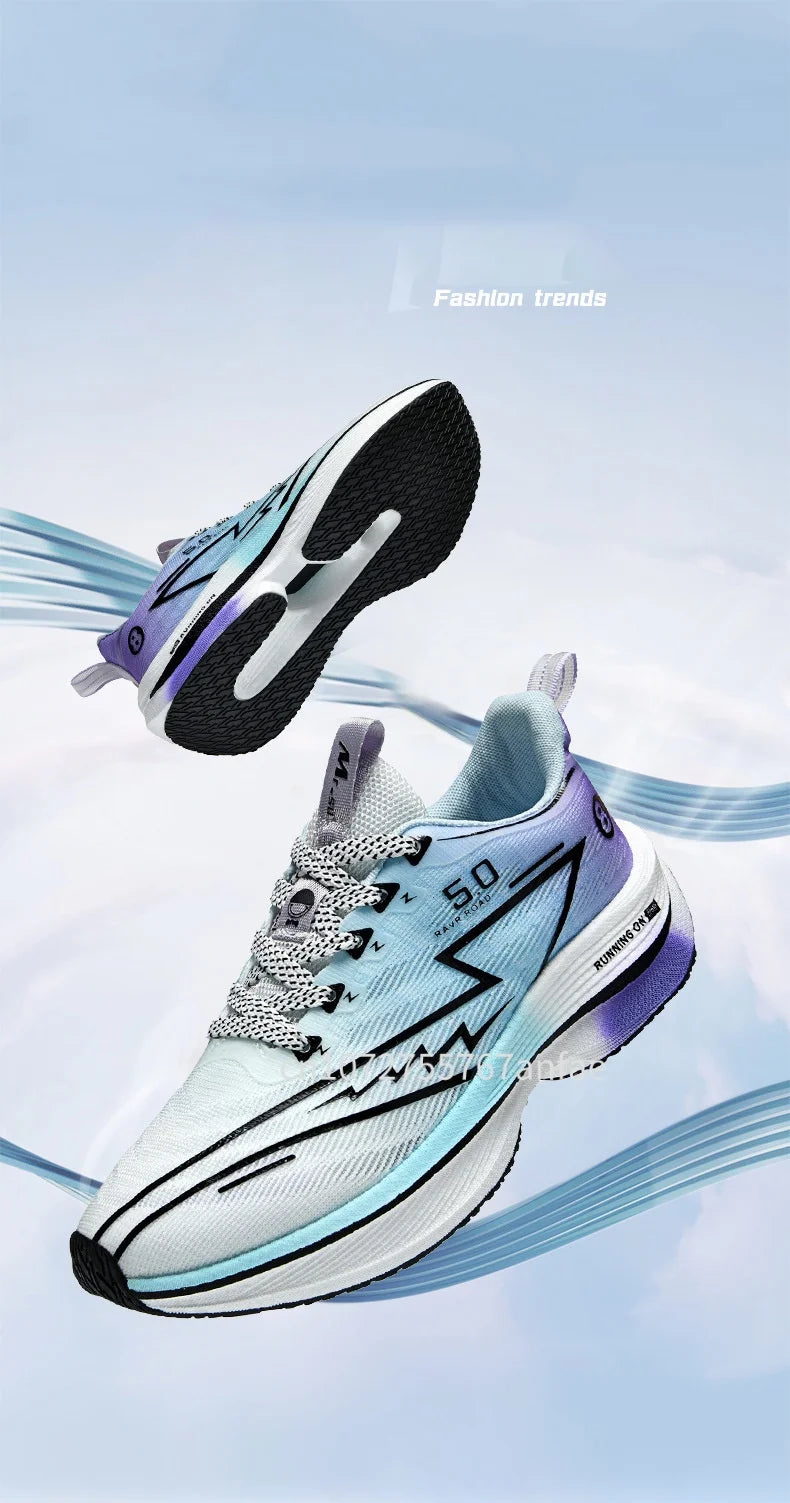 Men's Running Shoes Carbon Board Light Ultra Cushion Breathable Marathon Shock Absorption Support Sneaker Woman Comfy Sport Shoe