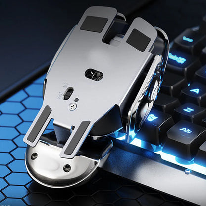 Rechargeable Wireless Mouse Bluetooth Ergonomic Silent Mouse with USB Receiver, Waterproof Optical Wireless Mouse for PC, Laptop, Desktop & Office