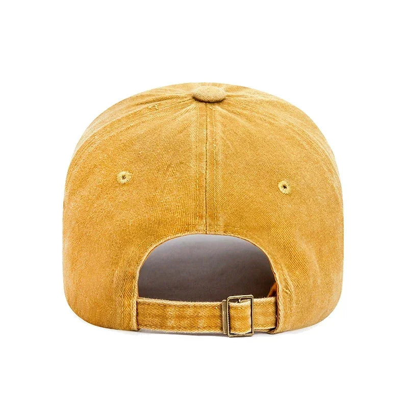 Unisex vasket, slidt 'CAPRICORN' alfabet 3D-broderi blød top baseballkasket mode mænd kvinder udendørs afslappet sportskasket
