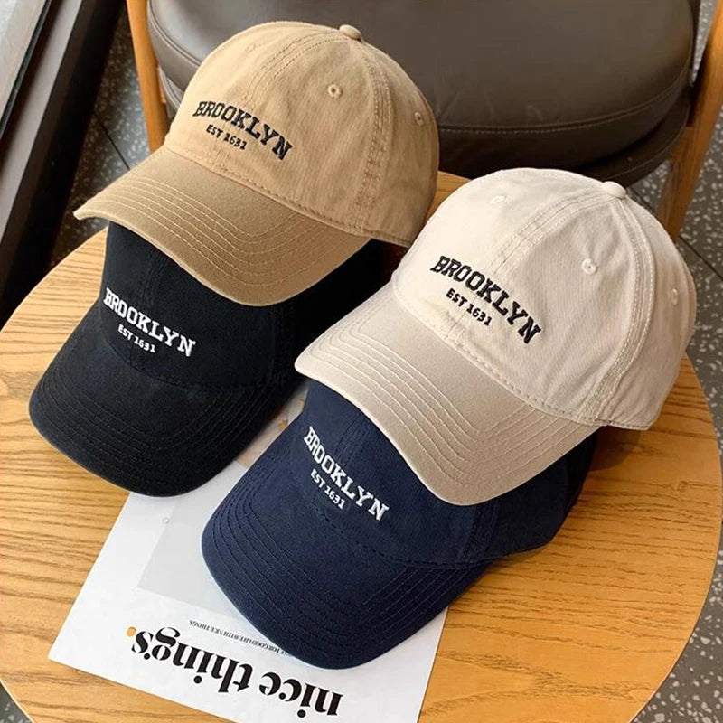 JK Cappellino da baseball con lettere coreane ricamate per uomo e donna, stile hip hop, da papà, visiera da camionista, cappellino casual, sportivo, da corsa, streetwear