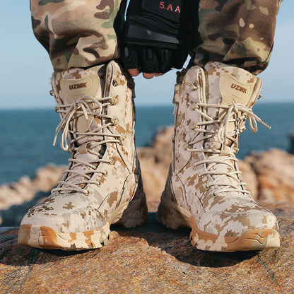 Hiking Shoes Men Boots Wear-resistant  Breathable Casual Sports Shoes Men Ankle Boots Comfortable Outdoor High-top Boots Men