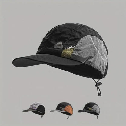 Color Matching Baseball Cap Flat-brimmed Breathable Quick-drying Hat Drawstring Summer Thin Sun Protection Caps Hiking Hats