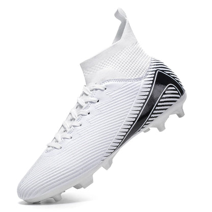 Scarpe da calcio Professional Grass AG FG con tomaia integrata in tessuto PU e suola resistente in TPU, antiscivolo e resistente all’usura, calzature per ragazzi