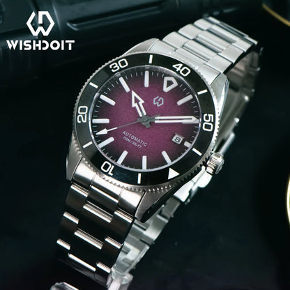 WSD9017 Men's Automatic Watch Mechanical 3D Dimensional Luminous Watch Needle Ceramic Bezel 150 Meters Waterproof Diving