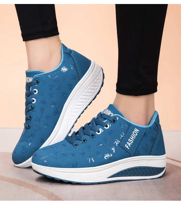 Ženske outdoor casual cipele s debelim potplatom, modna platforma, velika veličina 42, ravni potplat, sportske cipele za hodanje i trčanje