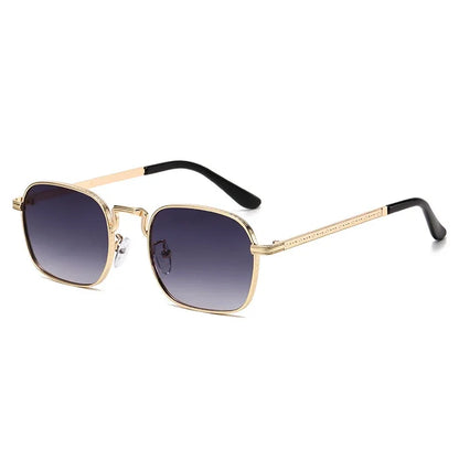 New Square Oval Metal Sunglasses Fashionable Retro Men Sunglasses Women Personalized Uv Resistant Eyeglass Luxury Design Uv400