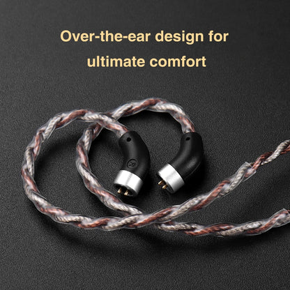 TRN RedChain Upgrade Cable Silver-Plated Copper OFC Copper Earphone Cable with Swappable 2.5mm 3.5mm 4.4mm Connectors for TRN IEM Headphones