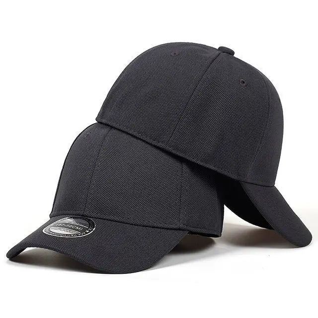 Casquettes Snapback fermées à l'arrière, non réglables, pour homme, de qualité, style hip-hop, ajustées, pour adulte, couleur unie, casquettes de baseball, 57-58 cm, pour petits visages