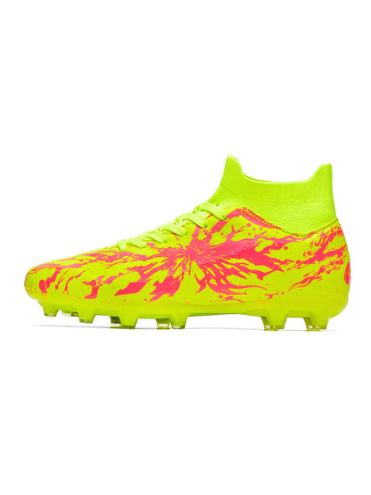 Chaussures de football AG FG ultra légères, tissu PU anti-transpiration, semelle en TPU résistante à l'usure, coupe ajustée, unisexe, baskets d'entraînement pour terrain naturel