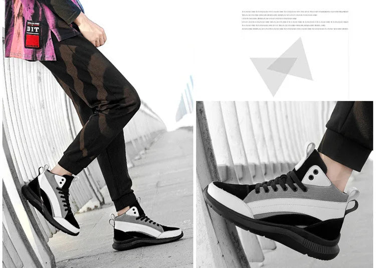 Buty podwyższające z wysoką cholewką – obuwie podwyższające – wkładki podwyższające dla mężczyzn 6 cm, 8 cm, 10 cm – trampki