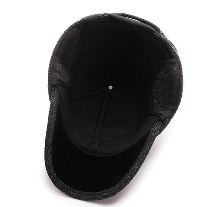 Cappellino da baseball in maglia di lana per l'inverno con paraorecchie - Cappellino da baseball da uomo, cappelli caldi e imbottiti con paraorecchie - Cappellini sportivi da golf - Snapback