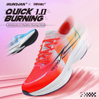 Scarpe da corsa IRUNSVAN Co-branded con soletta in carbonio 1.0 ad asciugatura rapida, per l’allenamento alla maratona maschile, ammortizzanti e traspiranti