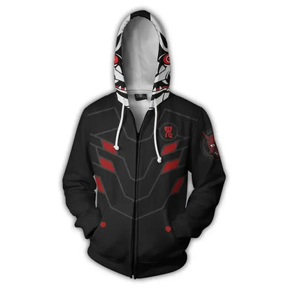 Sweatshirt com Capuz de Anime e Gaming com Impressão 3D Overwatches DVA DJ, Fato de Cosplay, Casaco com Capuz para Mulher, Homem e Casal, Top de Vestuário