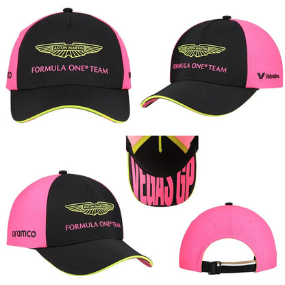 Aston Martin F1 Team Fernando Alonso Baseballkappe Herren Trainingskappe mit Schirm Outdoor-Sport Sonnenschutz Sonnenhut Damen-Freizeitkappe