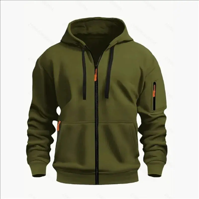 Produit gaming premium Fraquane, Men's Sweatshirts with Zipper Pockets Thin Solid Color Half Tracksuit Casual Outdoor Hooded Tracksuit Long Sleeves Jacket Coats, équipement gamer
