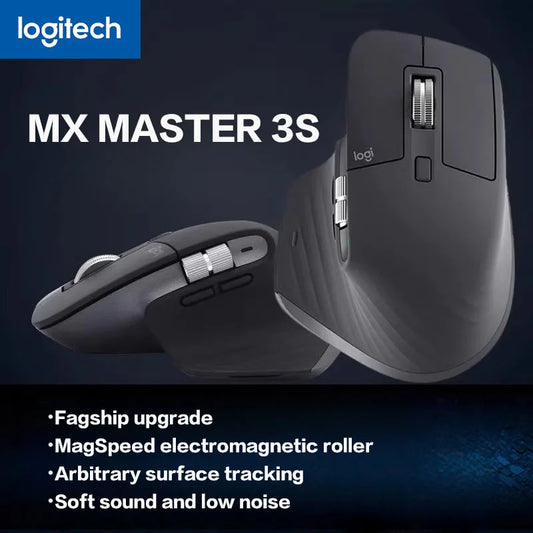 Logitech MX Master 3S Wireless Bluetooth Mouse, Ergonomic Business Office Mouse with 8000 DPI, Rechargeable Wireless Mouse for PC, Mac & Laptop
