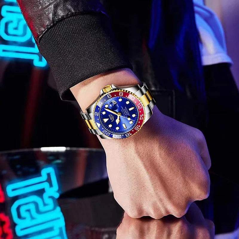 LIGE 2025 brand new men's watch luminous stainless steel business quartz luxury clock waterproof watches for men reloj hommes