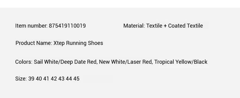 Xtep 2000km Men's Running Shoes 2025 Winter Water Proof Stronger Propulsive Force Cushion Shock Absorption Sneakers 875419110019