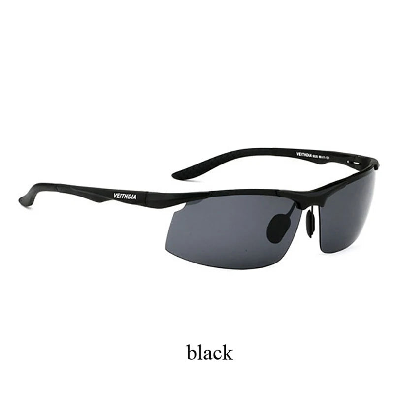 VEITHDIA Men's Sunglasse Outdoor Polarized UV400 Lens Rectangle Rimless Driving Fishing Sun Glasses Sports Eyewear For Male 6535