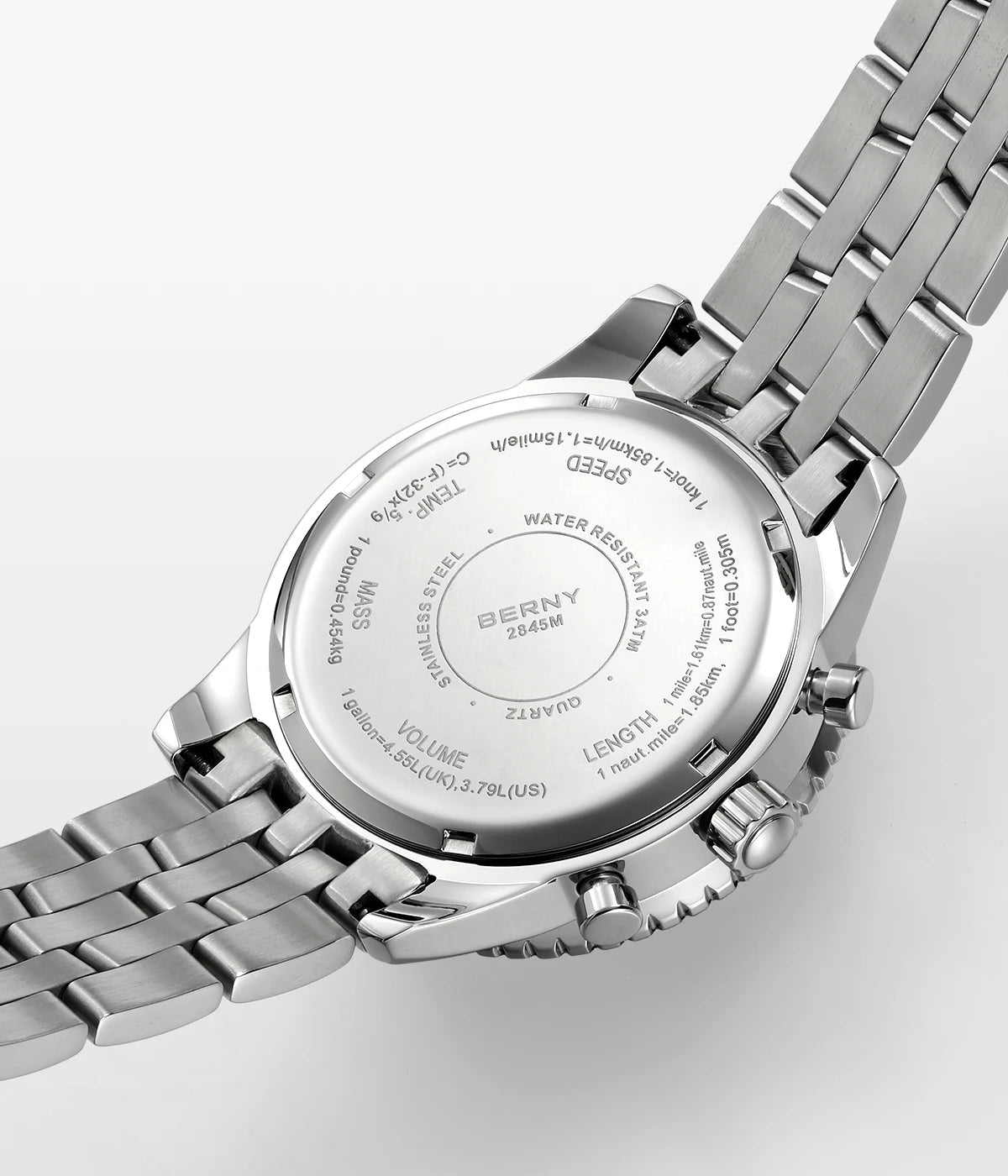 Męski zegarek chronograf BERNY – wielofunkcyjny zegarek kwarcowy w stylu lotniczym, wyposażony w datownik, szafirowe szkło i doskonałą luminescencję – luksusowy męski zegarek na rękę