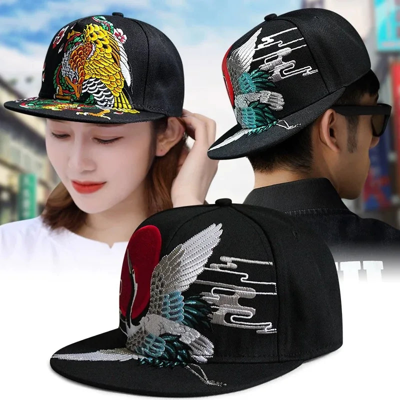 China Chic Pattern Embroidery Baseball Hats Breathable New Unisex Ethnic Style Peaked Caps Versatile Sunshade Hip Hop Fashion