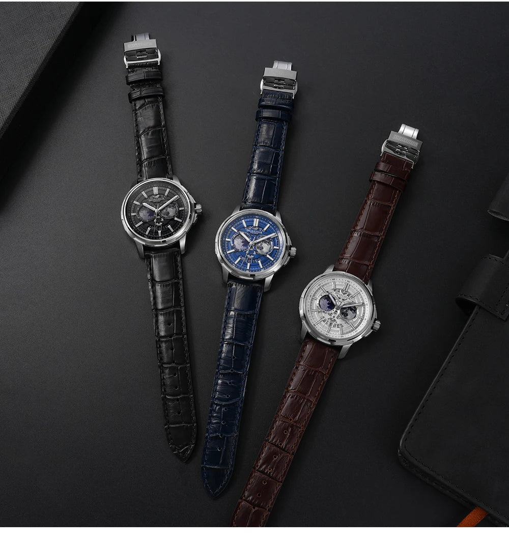 BORIAGE(BOAIJIUA) Fully Automatic Mechanical Men's Watch Original Design Mechanical Watches  Waterproof Luminous Wristwatch