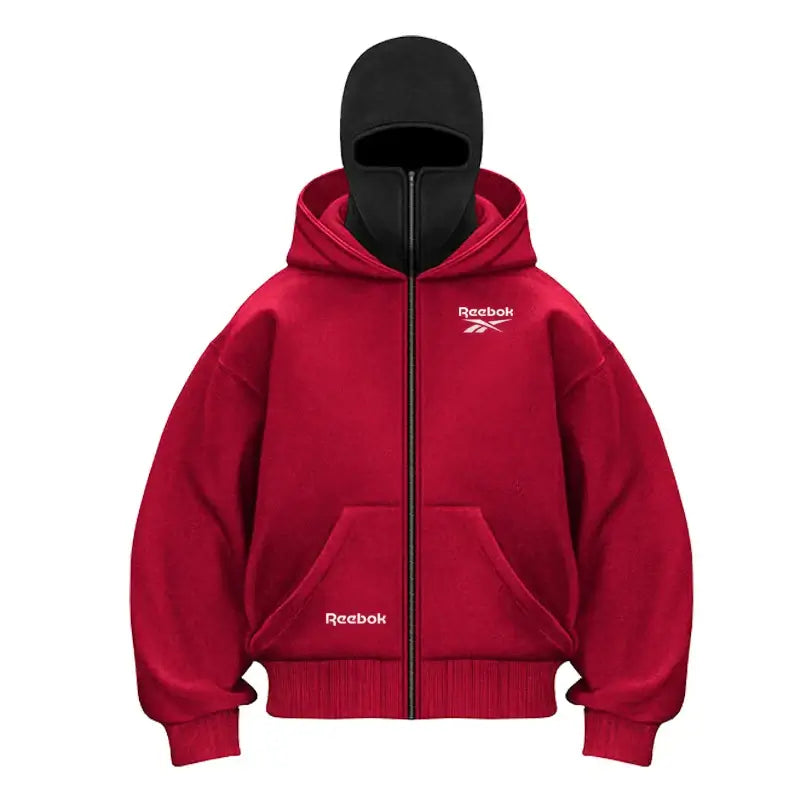 Produit gaming premium Fraquane, Reebok logo men's new double hood design sweatshirt, gothic style, Harajuku style, nouvelle génération