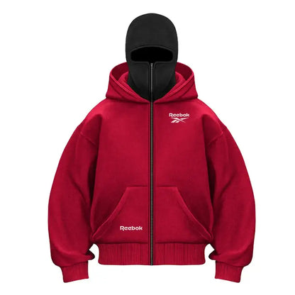 Produit gaming premium Fraquane, Reebok logo men's new double hood design sweatshirt, gothic style, Harajuku style, nouvelle génération