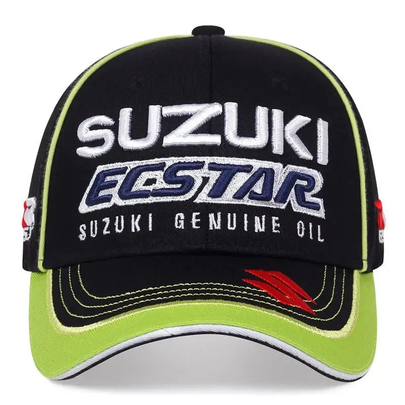 Gorra de béisbol con bordado Suzuki Star 2026, popular para carreras de motos, moda casual